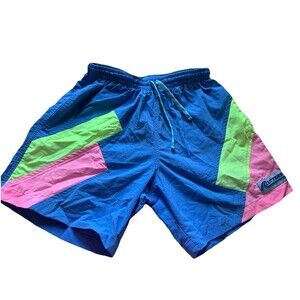 Retro Men’s Cutters Color block Swim Trunks SZ S